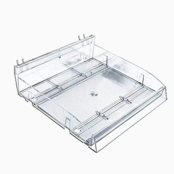 Modular Adjustable Divider Tray-Gravity Fed Clear 12" Wide, PK2